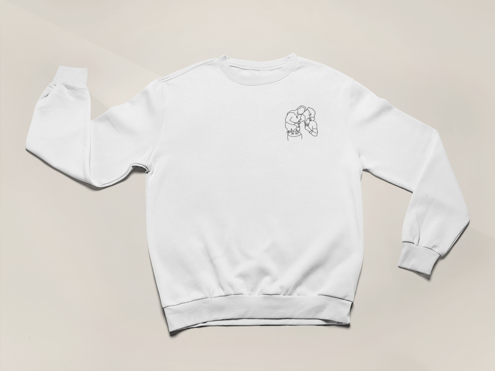 Crew neck outline sale